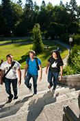 students walk on University of Idaho campus